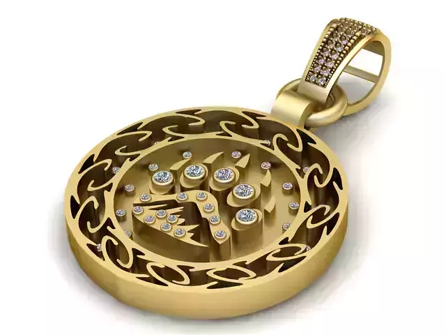ROUND GOLD PENDANT 