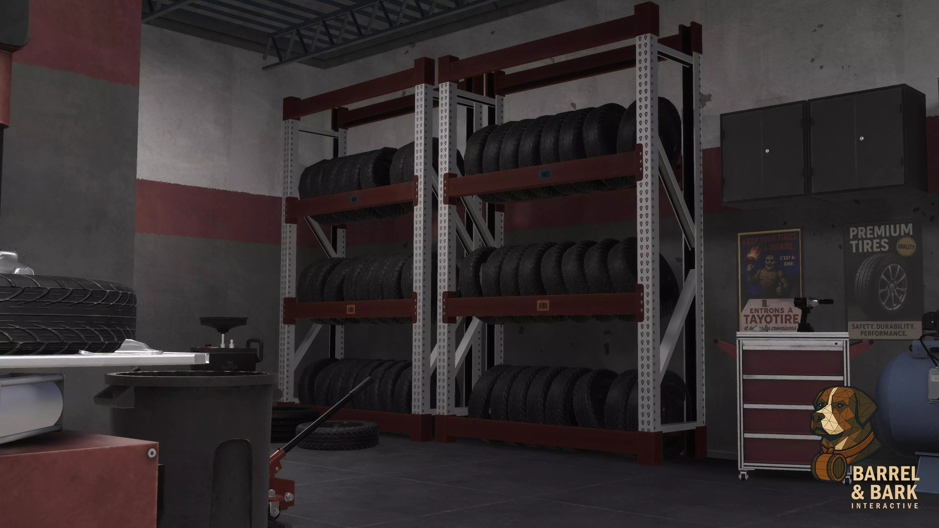 Tire Repair Shop Low-poly 3D model_8