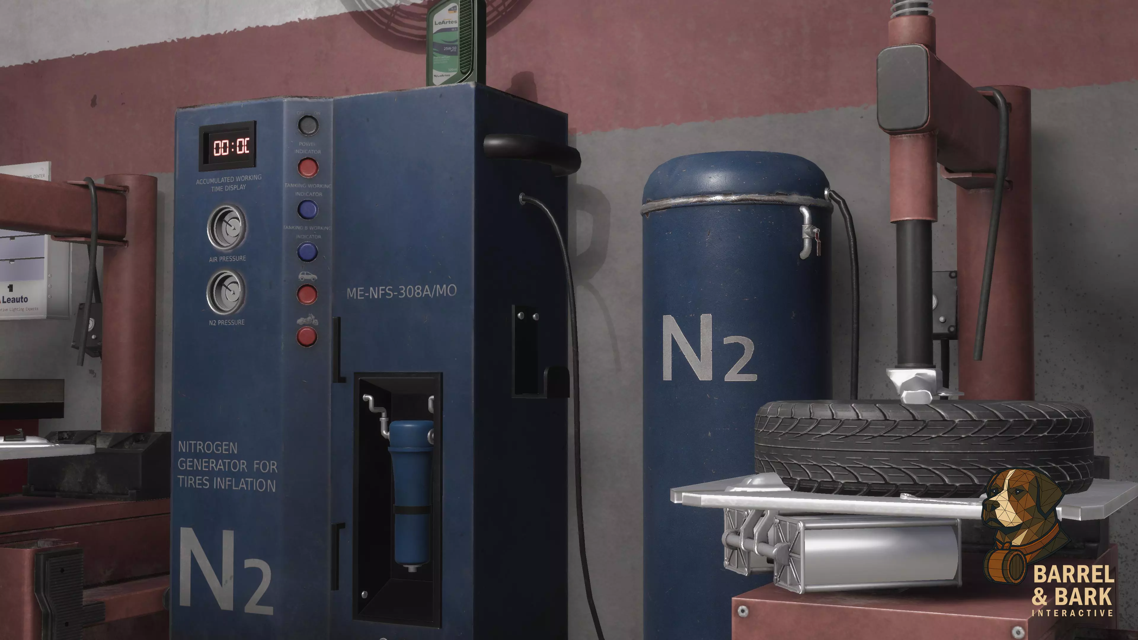 Tire Repair Shop Low-poly 3D model_13