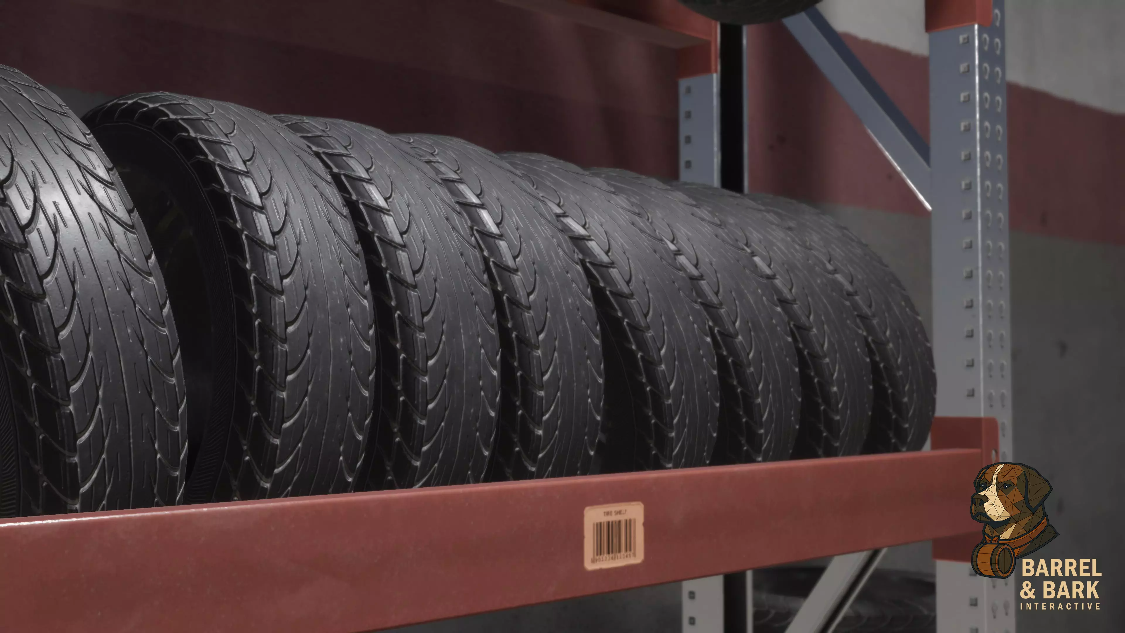 Tire Repair Shop Low-poly 3D model_14