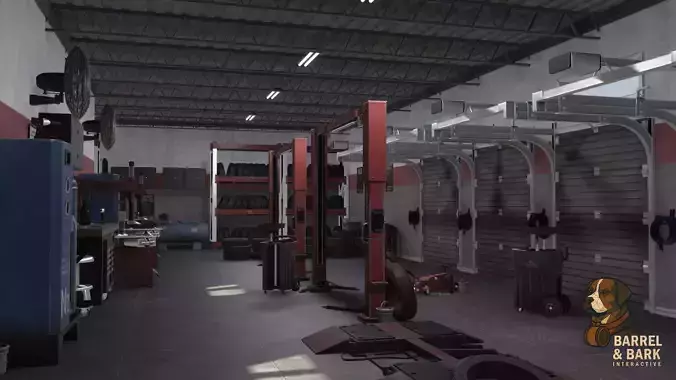 Tire Repair Shop Low-poly 3D model