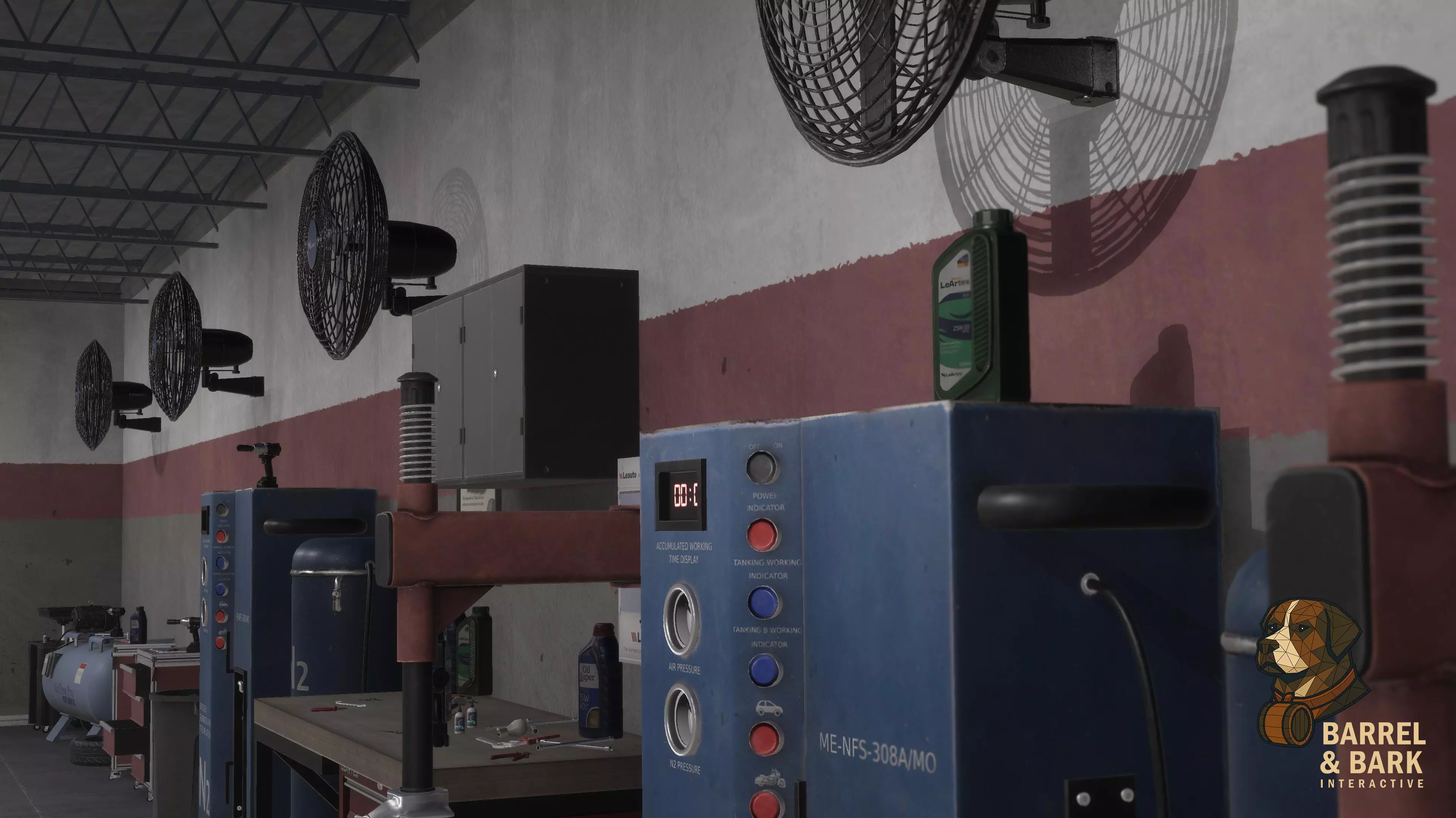 Tire Repair Shop Low-poly 3D model_12