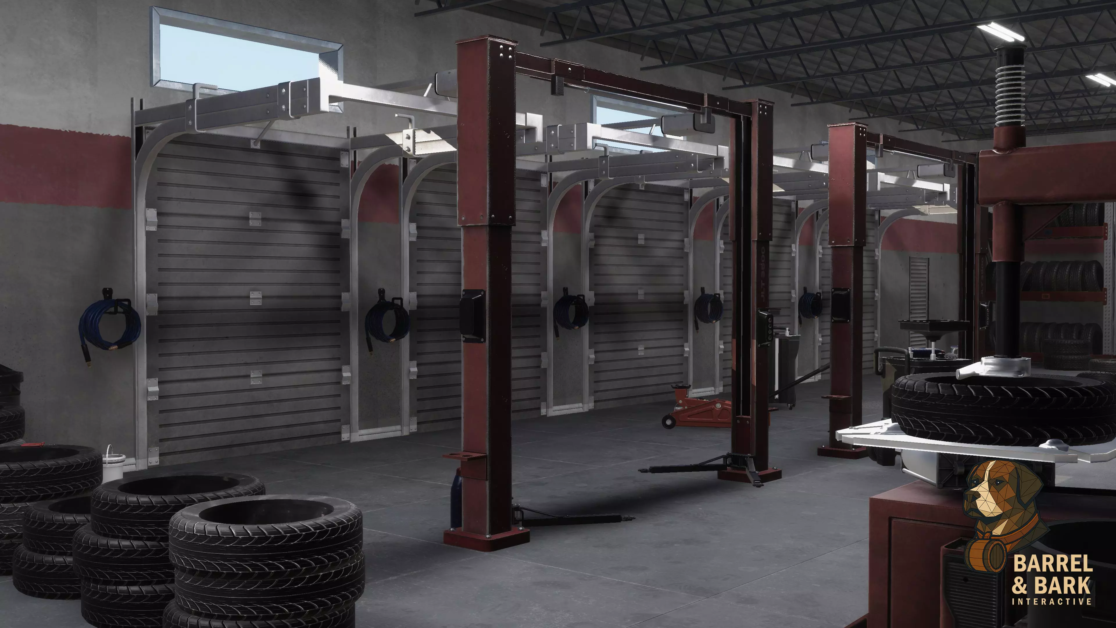 Tire Repair Shop Low-poly 3D model_5