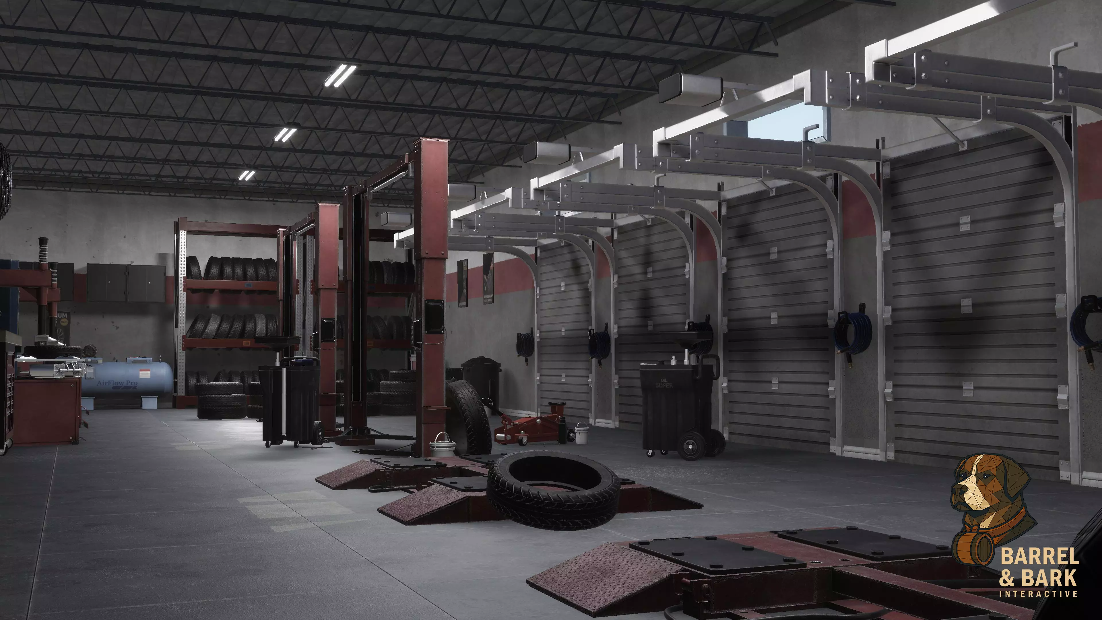 Tire Repair Shop Low-poly 3D model_6