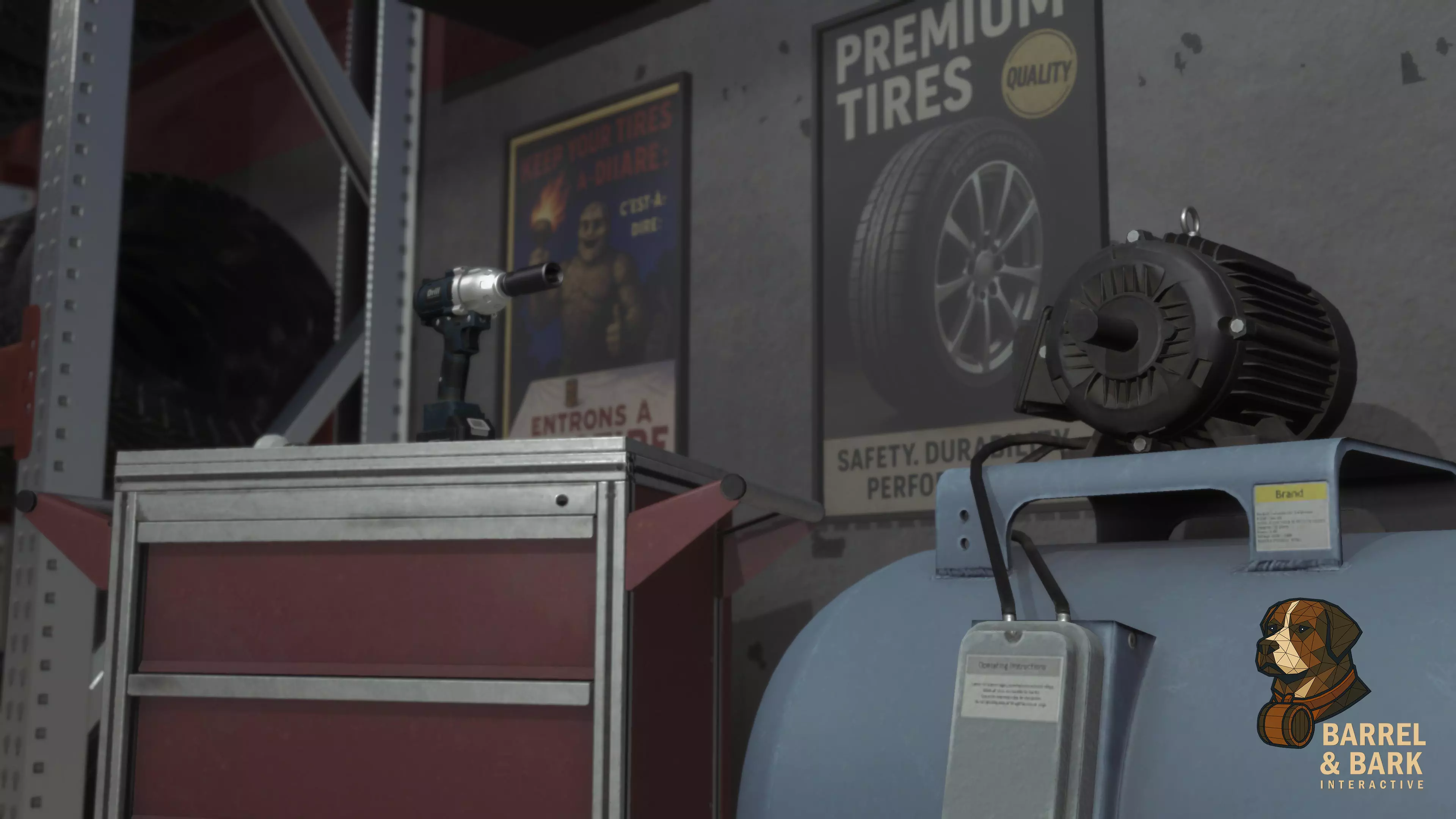 Tire Repair Shop Low-poly 3D model_16