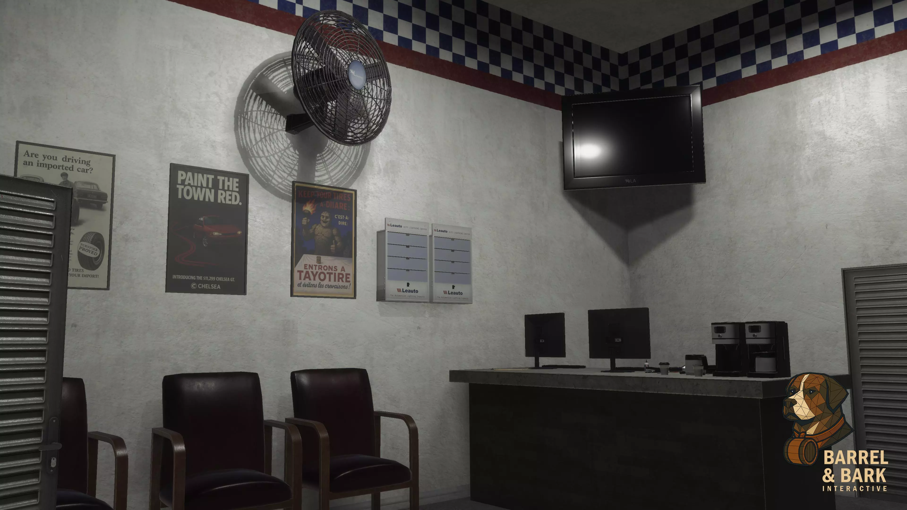 Tire Repair Shop Low-poly 3D model_9