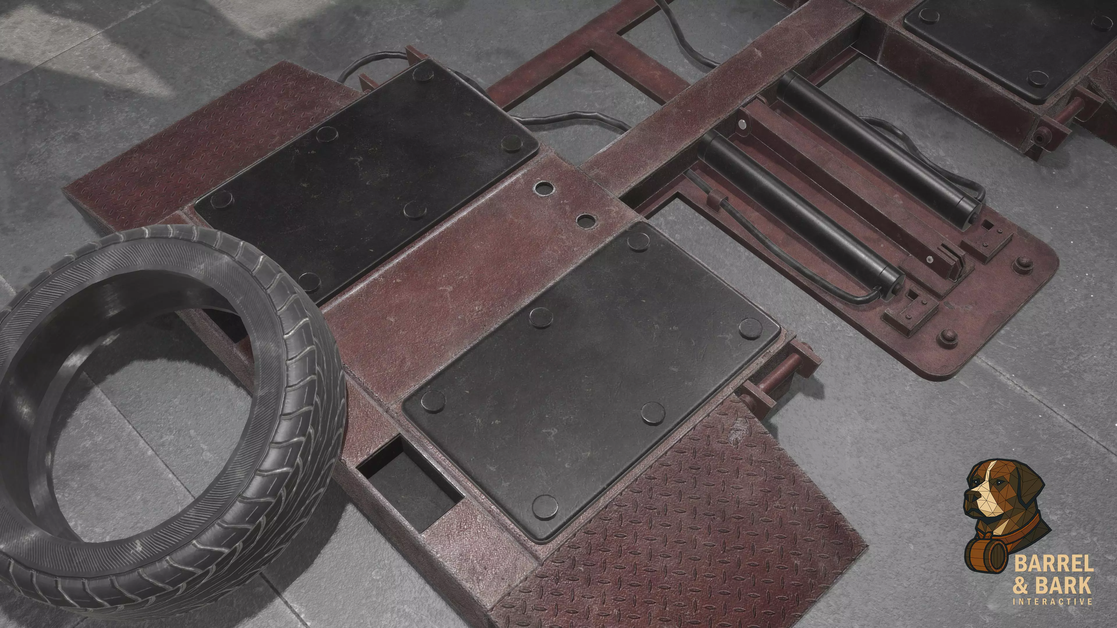 Tire Repair Shop Low-poly 3D model_15