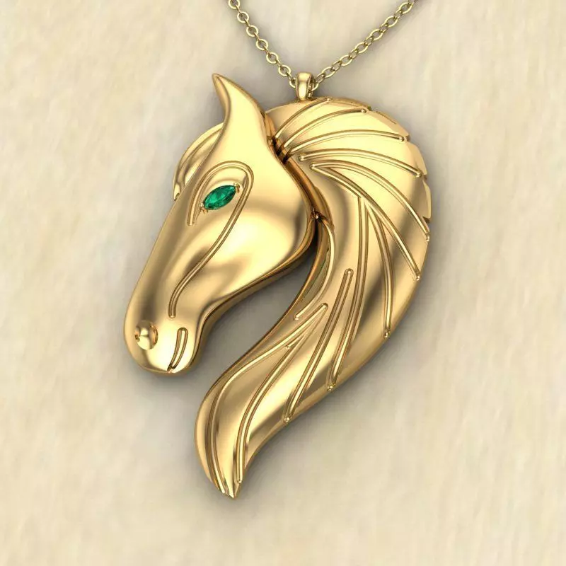 Horse pendant 3D print model