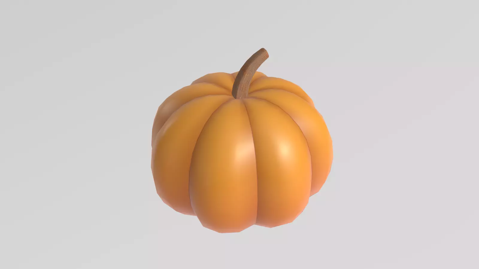 Stylized Low-Poly Pumpkin Low-poly 3D model_7
