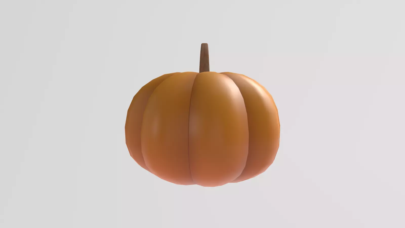 Stylized Low-Poly Pumpkin Low-poly 3D model_6