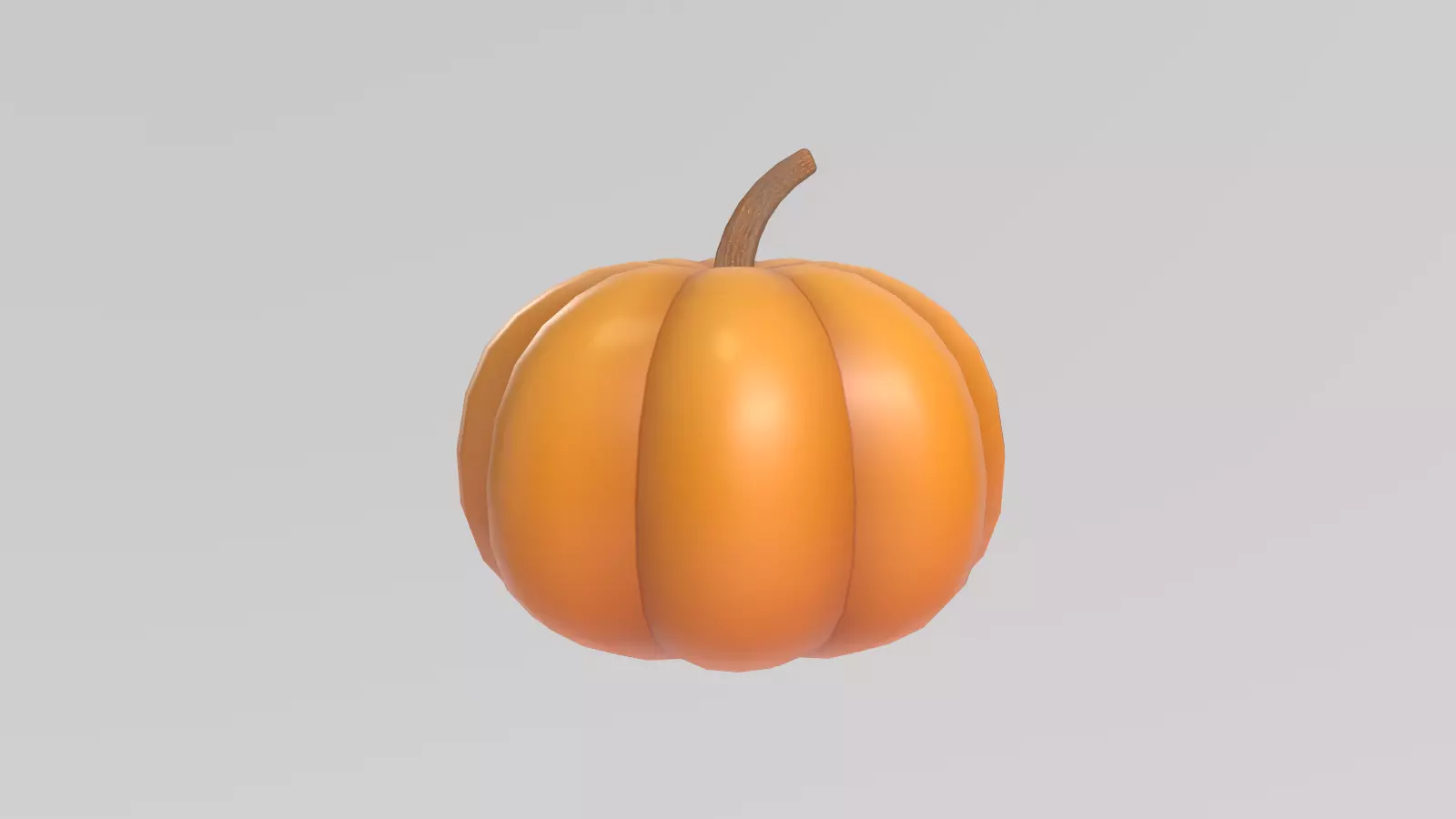 Stylized Low-Poly Pumpkin Low-poly 3D model_3