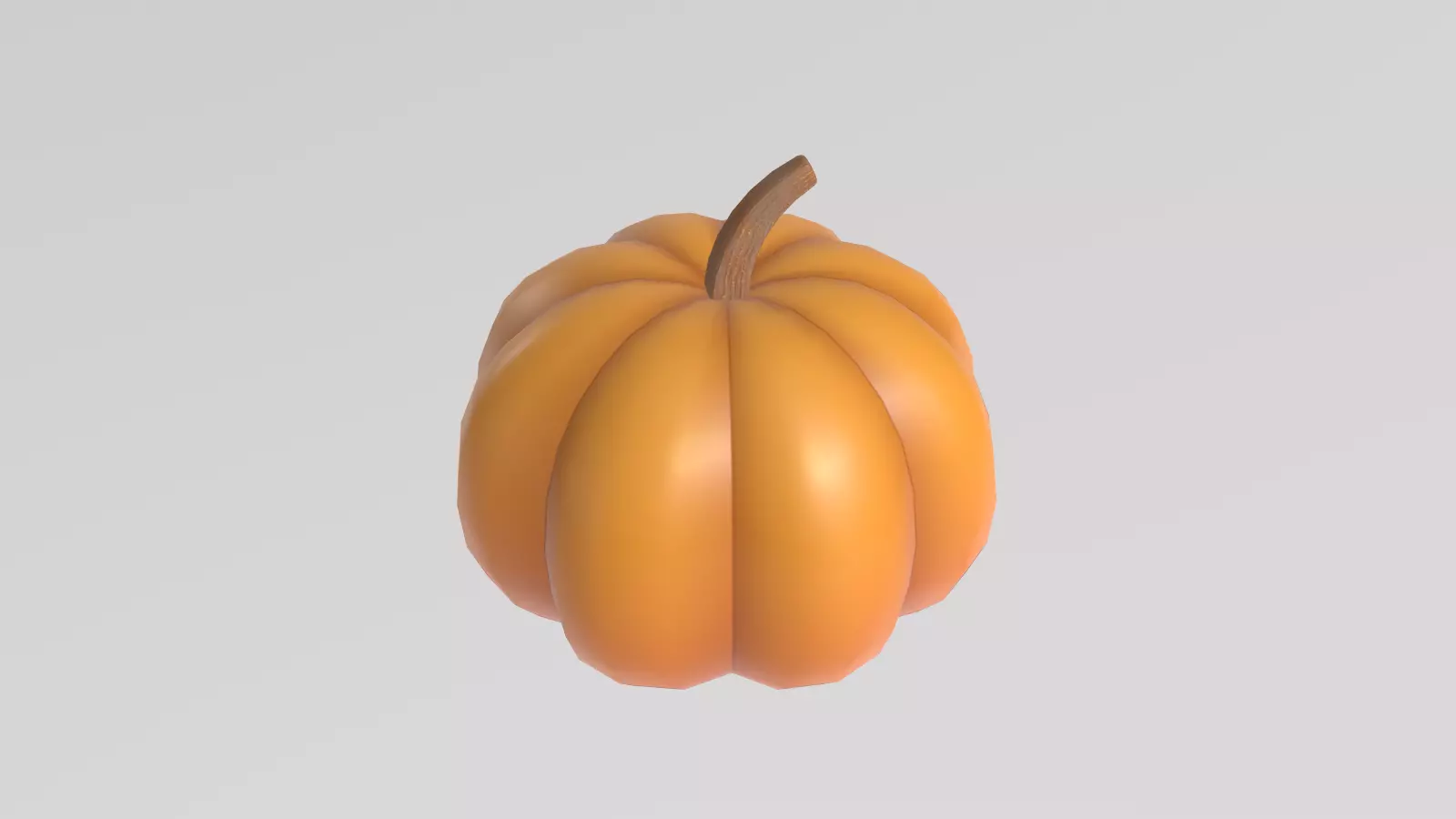 Stylized Low-Poly Pumpkin Low-poly 3D model_8