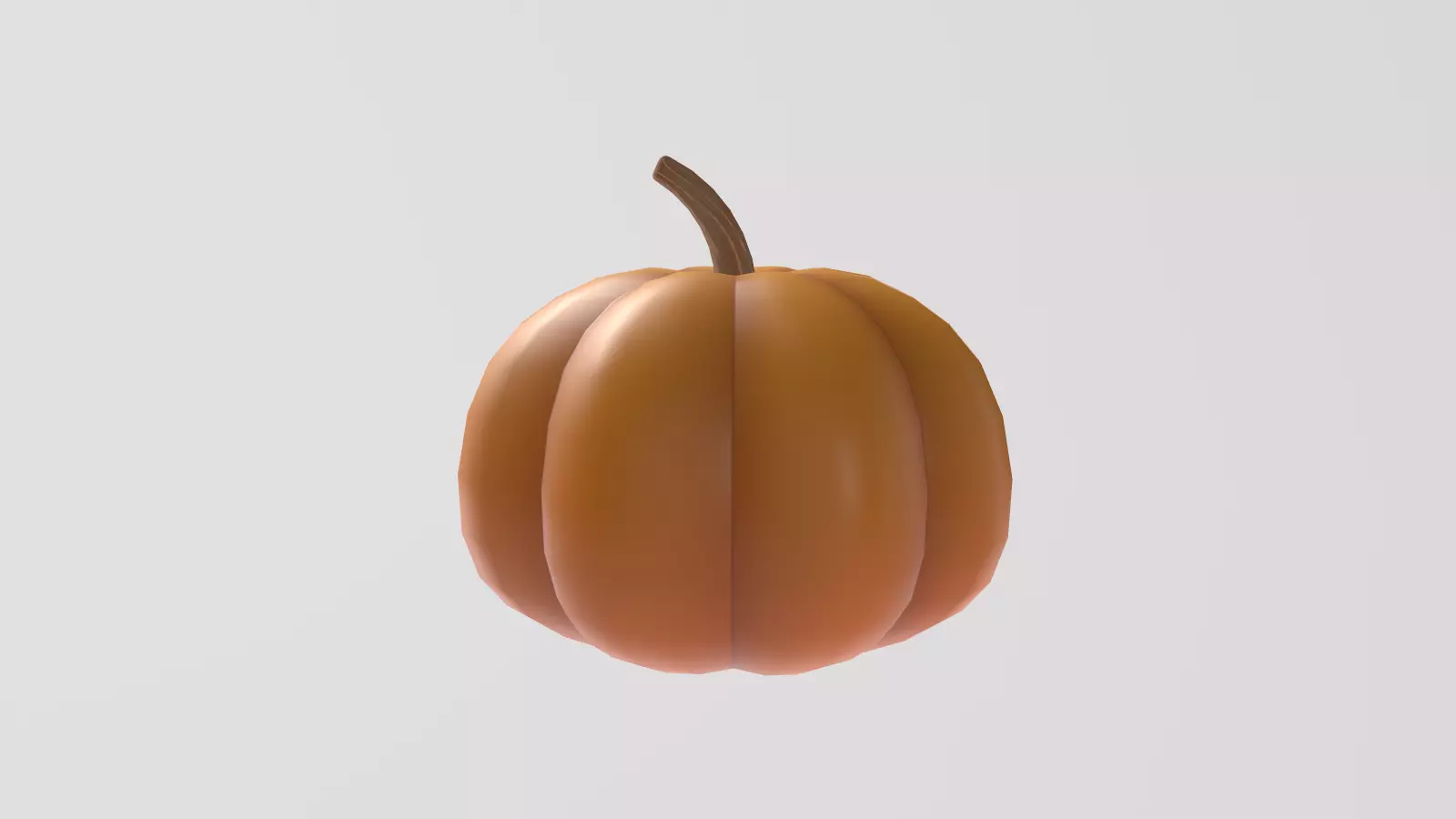 Stylized Low-Poly Pumpkin Low-poly 3D model_5