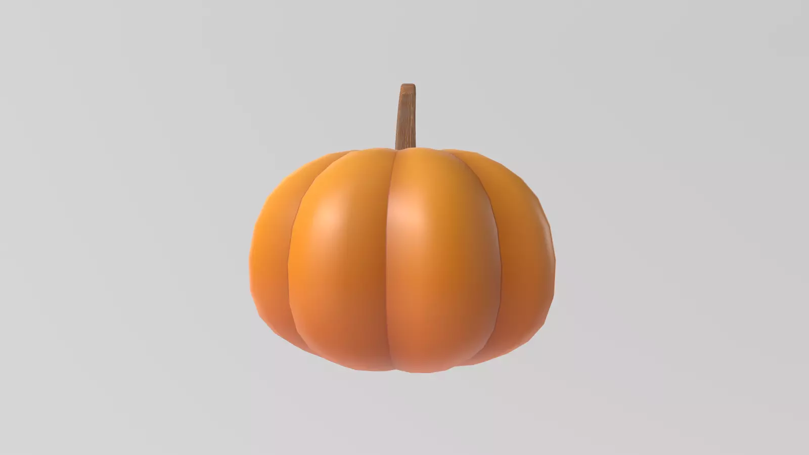 Stylized Low-Poly Pumpkin Low-poly 3D model_4