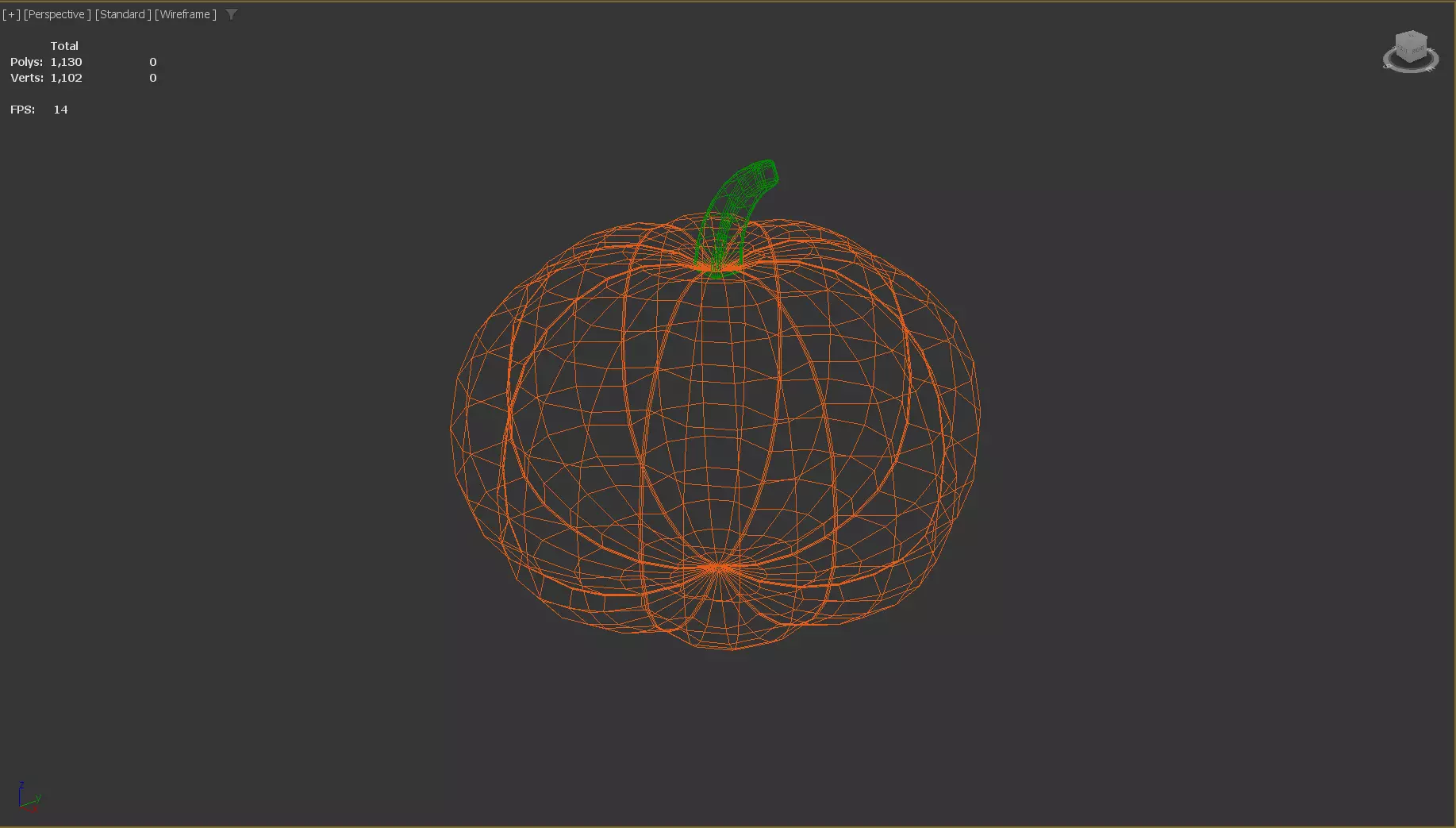 Stylized Low-Poly Pumpkin Low-poly 3D model_12