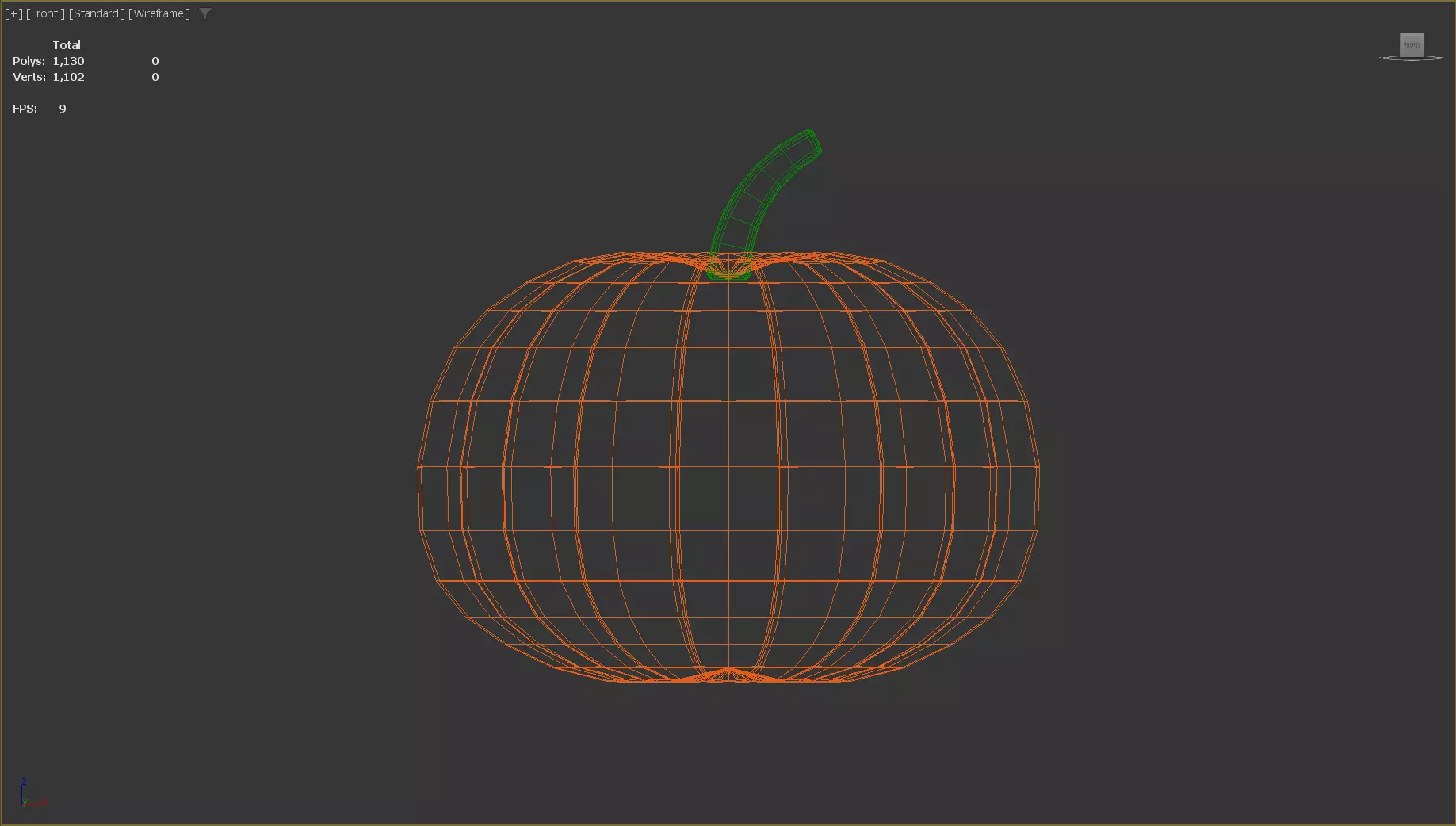 Stylized Low-Poly Pumpkin Low-poly 3D model_11