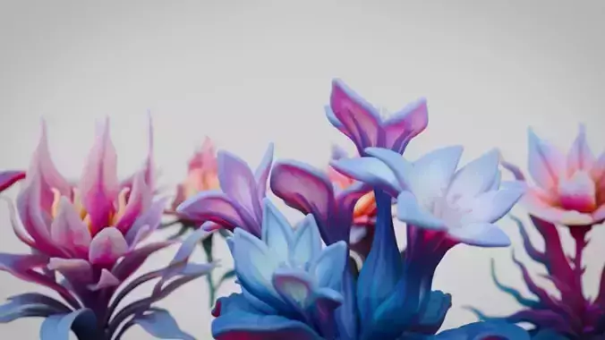 Stylized Alien Flowers 
