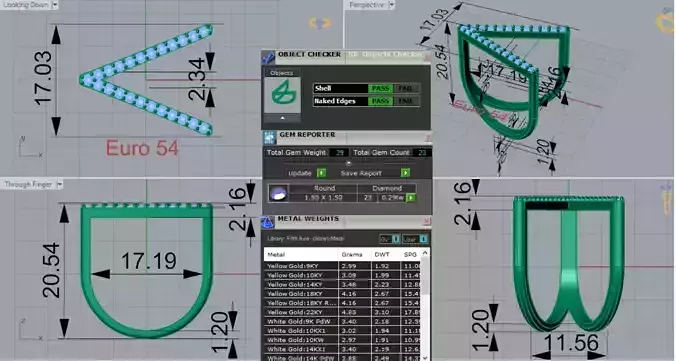 Yellow Gold Geometric Ring with Sparkling Diamonds Model jr00210