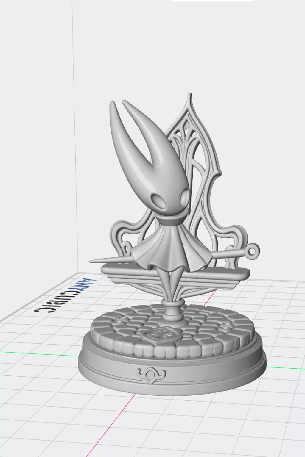 Hornet on Bench Hollow Knight Silksong STL 3D Print Model 3D print model_1
