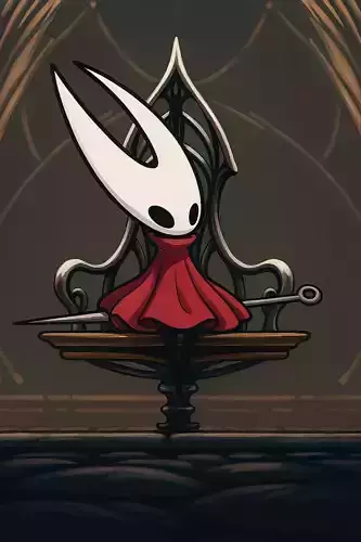 Hornet on Bench Hollow Knight Silksong STL 3D Print Model 3D print model