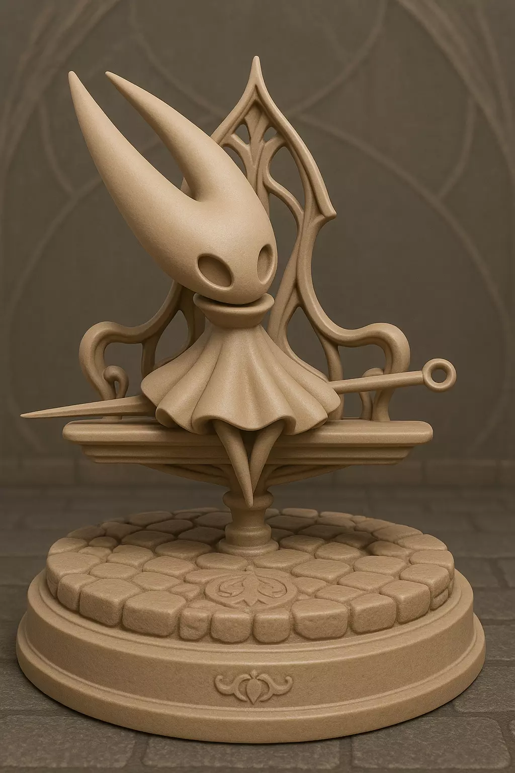 Hornet on Bench Hollow Knight Silksong STL 3D Print Model 3D print model_2