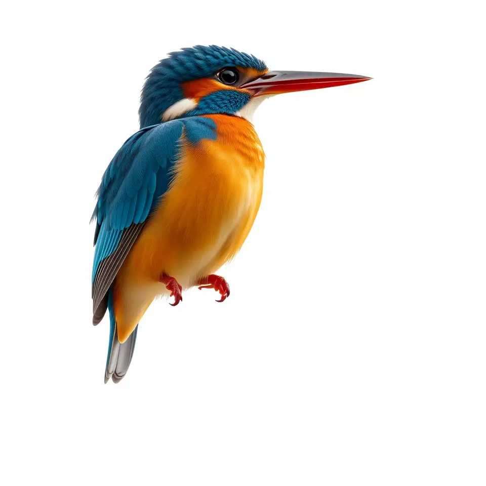 Vibrant Kingfisher Bird model pack Low-poly 3D model_2