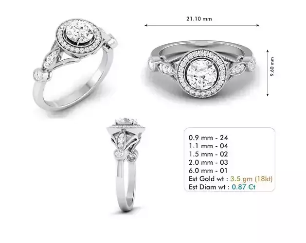 Diamond Wedding Ring  90