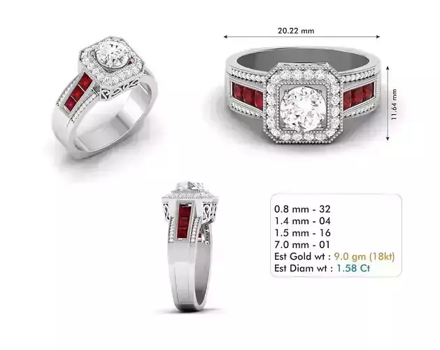 Diamond Wedding Ring  75