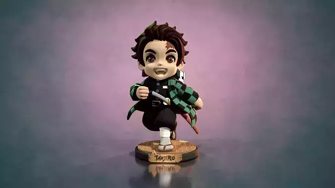 Tanjiro Kamado - chibi - anime
