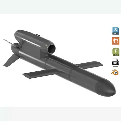 FP-5 Flamingo Ukrainian ground-launched cruise missile  3D model