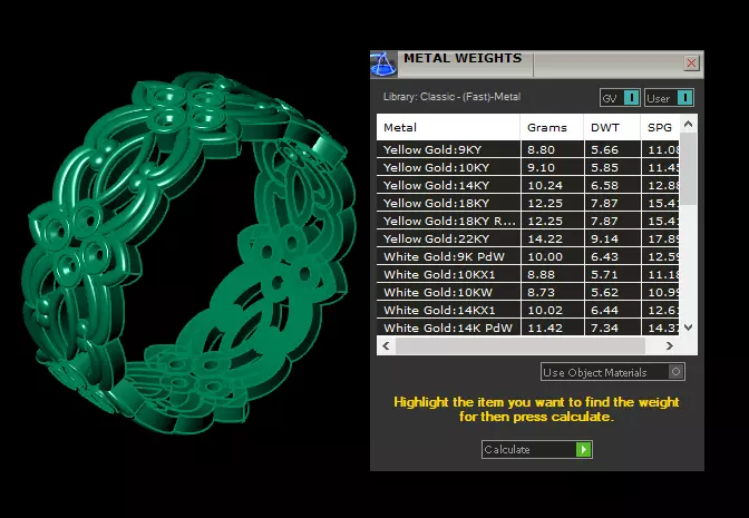 Floral Filigree Diamond Eternity Bands in Gold and Platinum 3D print model_7