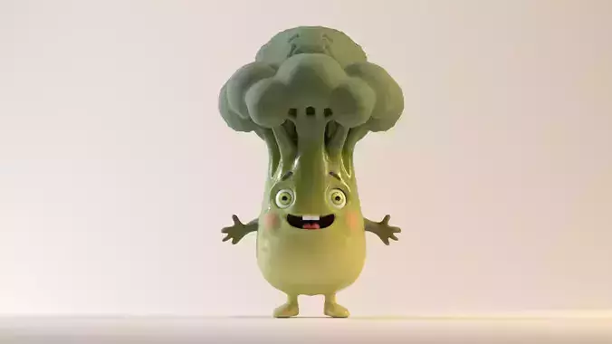 Broccoli Vegetable Mascot Character