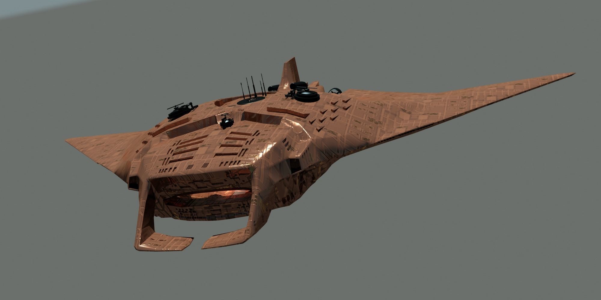 Fantasy Manta sub 3D model_4