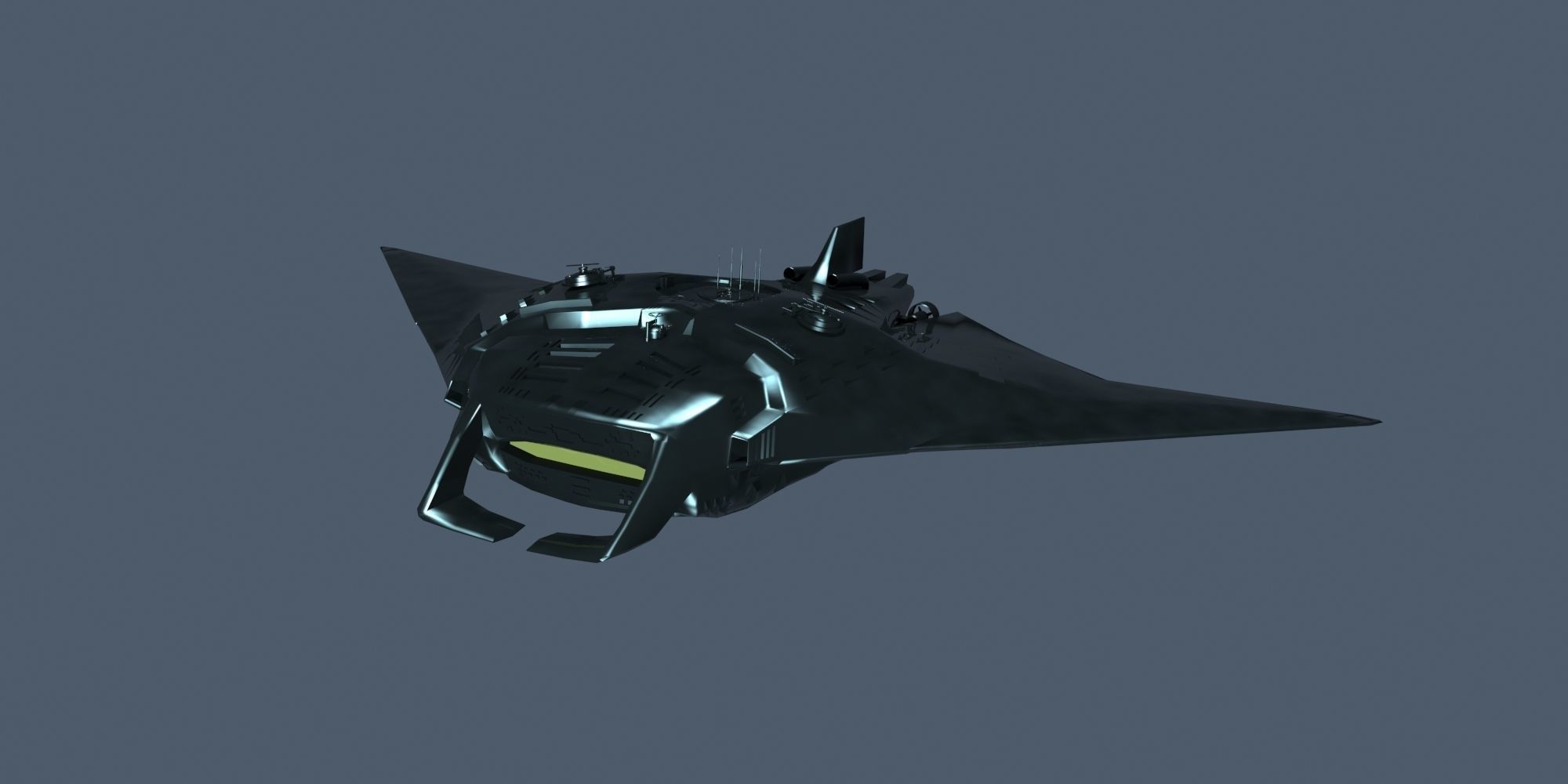 Fantasy Manta sub 3D model_6