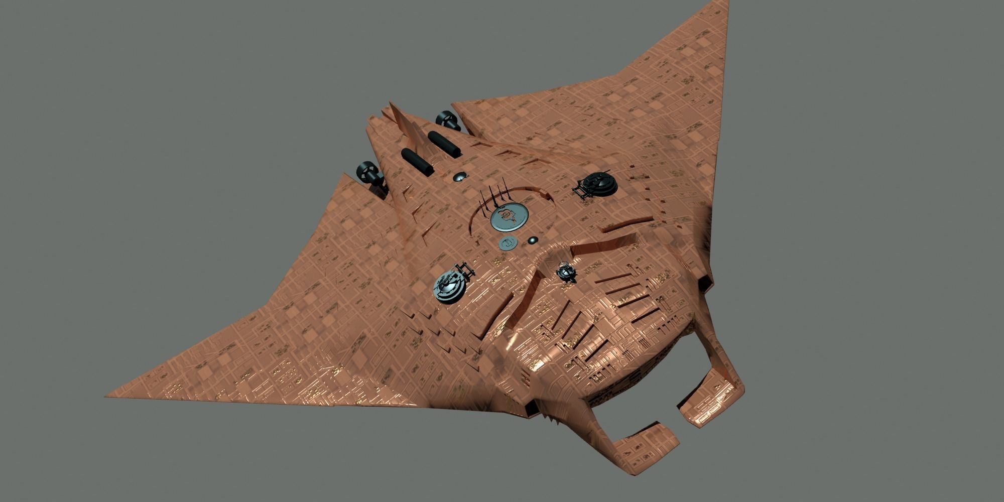 Fantasy Manta sub 3D model_7