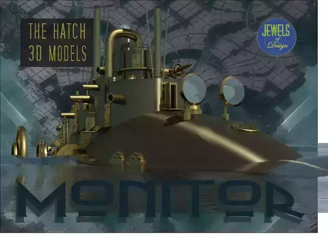 Steampunk Monitor 3D model