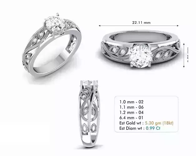 Diamond Wedding Ring  324