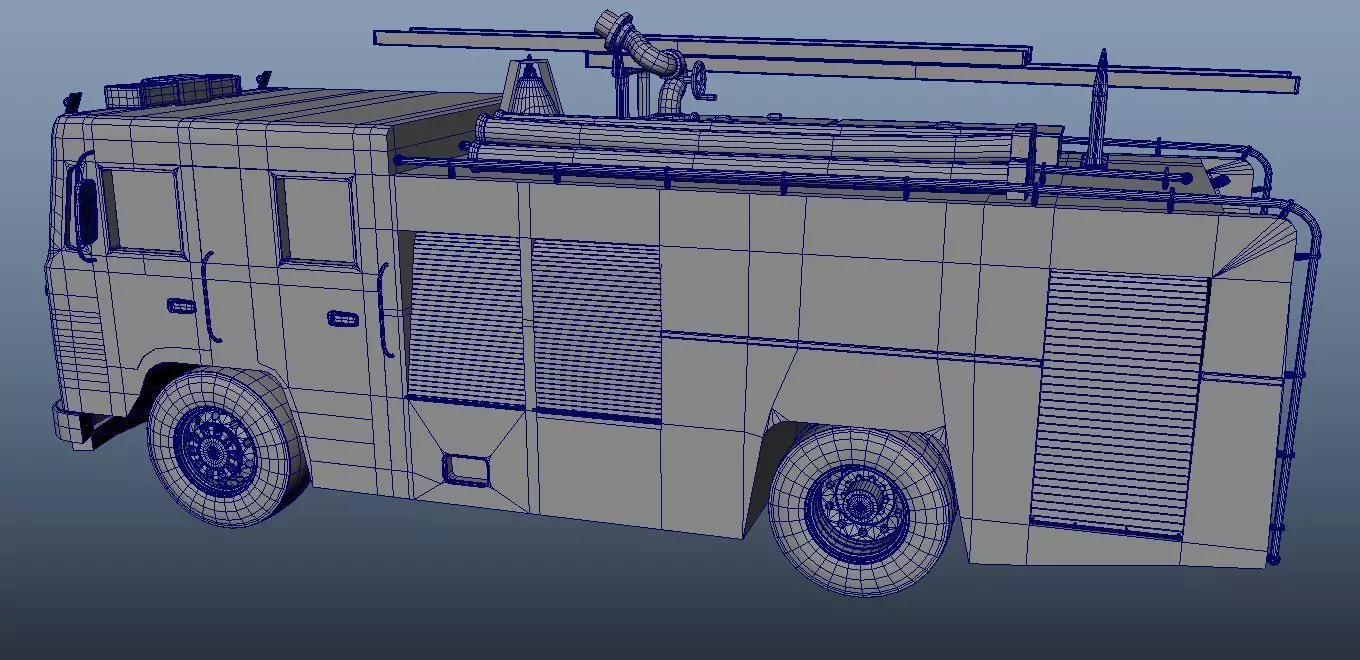 Fire Truck 3d Model 3D model_7