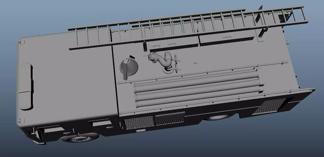 Fire Truck 3d Model 3D model_2