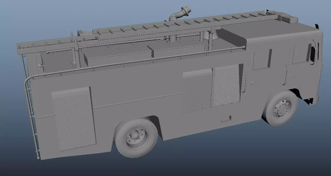 Fire Truck 3d Model 3D model_4