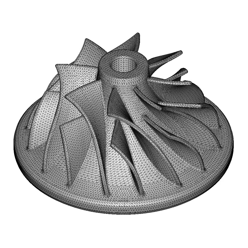 Rusty Centrifugal Pump Impeller 3D model_4