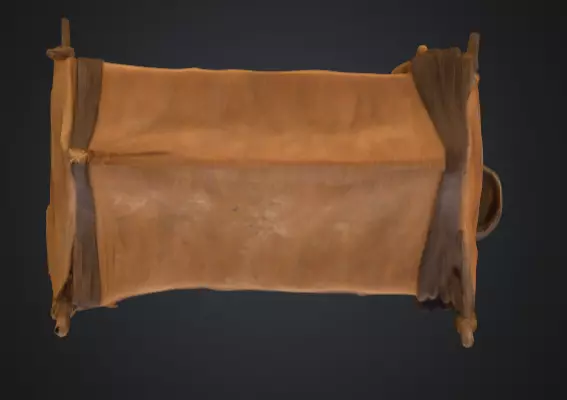 Medieval Market Stall Low-poly 3D model_15