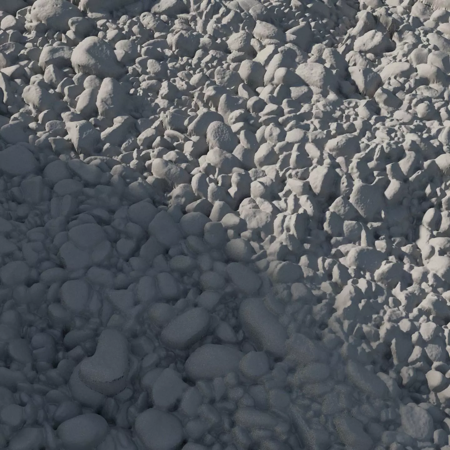 River gravel material 07 3D model_9