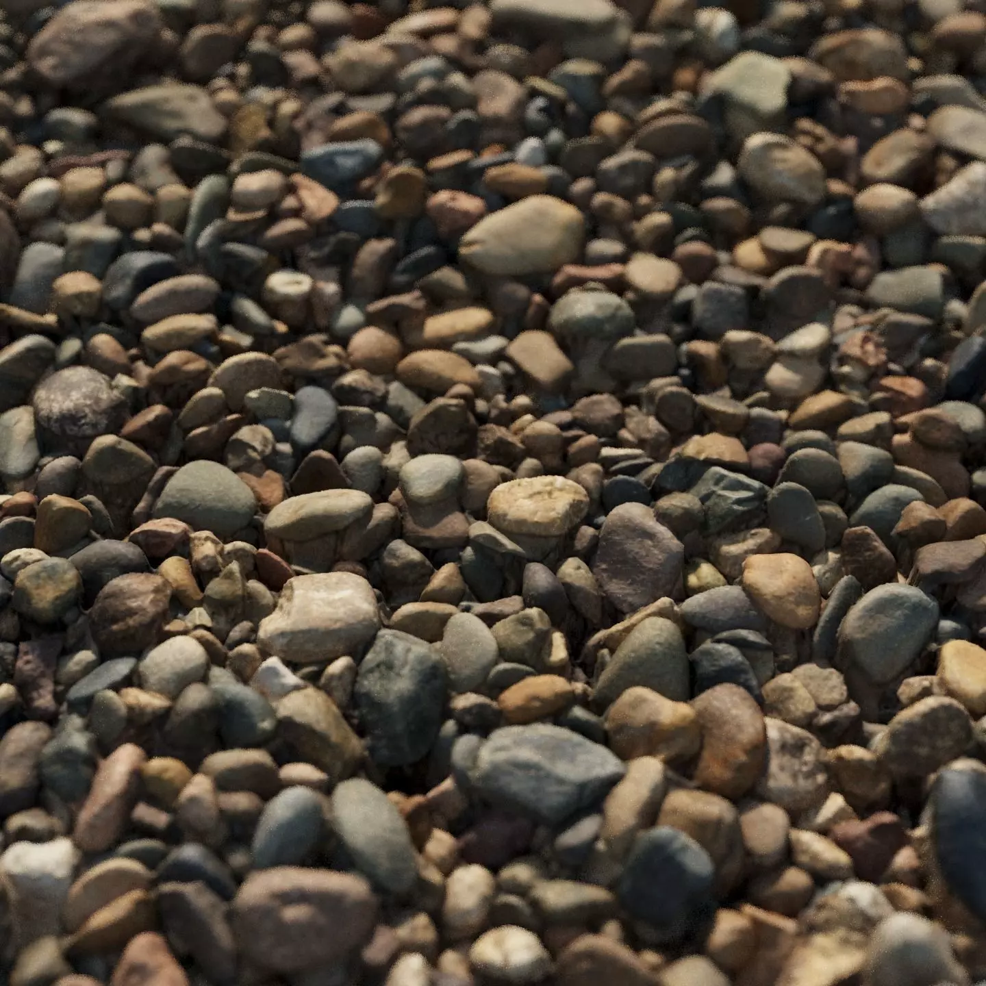 River gravel material 07 3D model_8