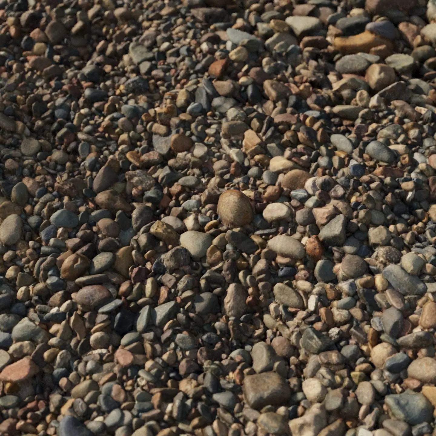 River gravel material 07 3D model_0