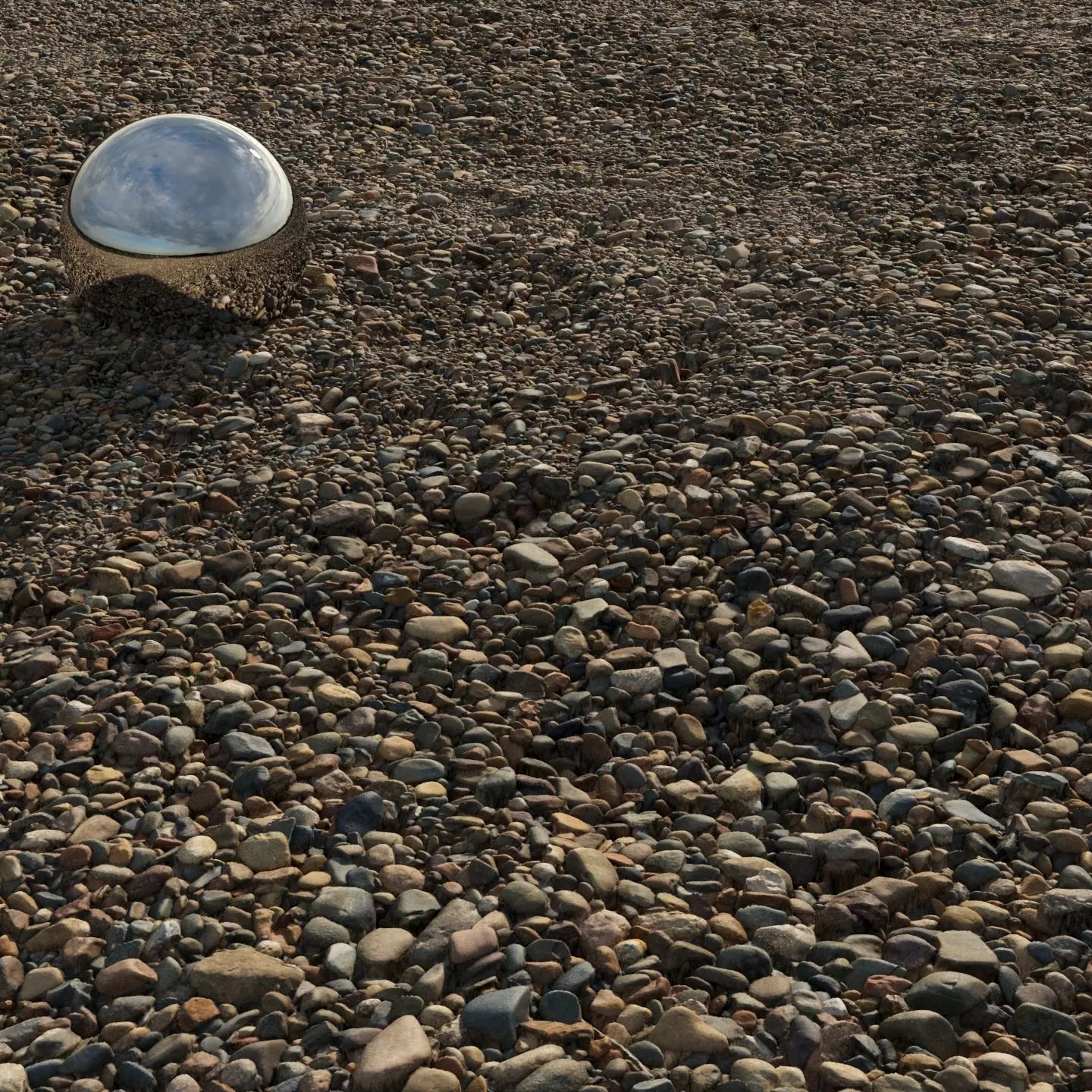 River gravel material 07 3D model_4