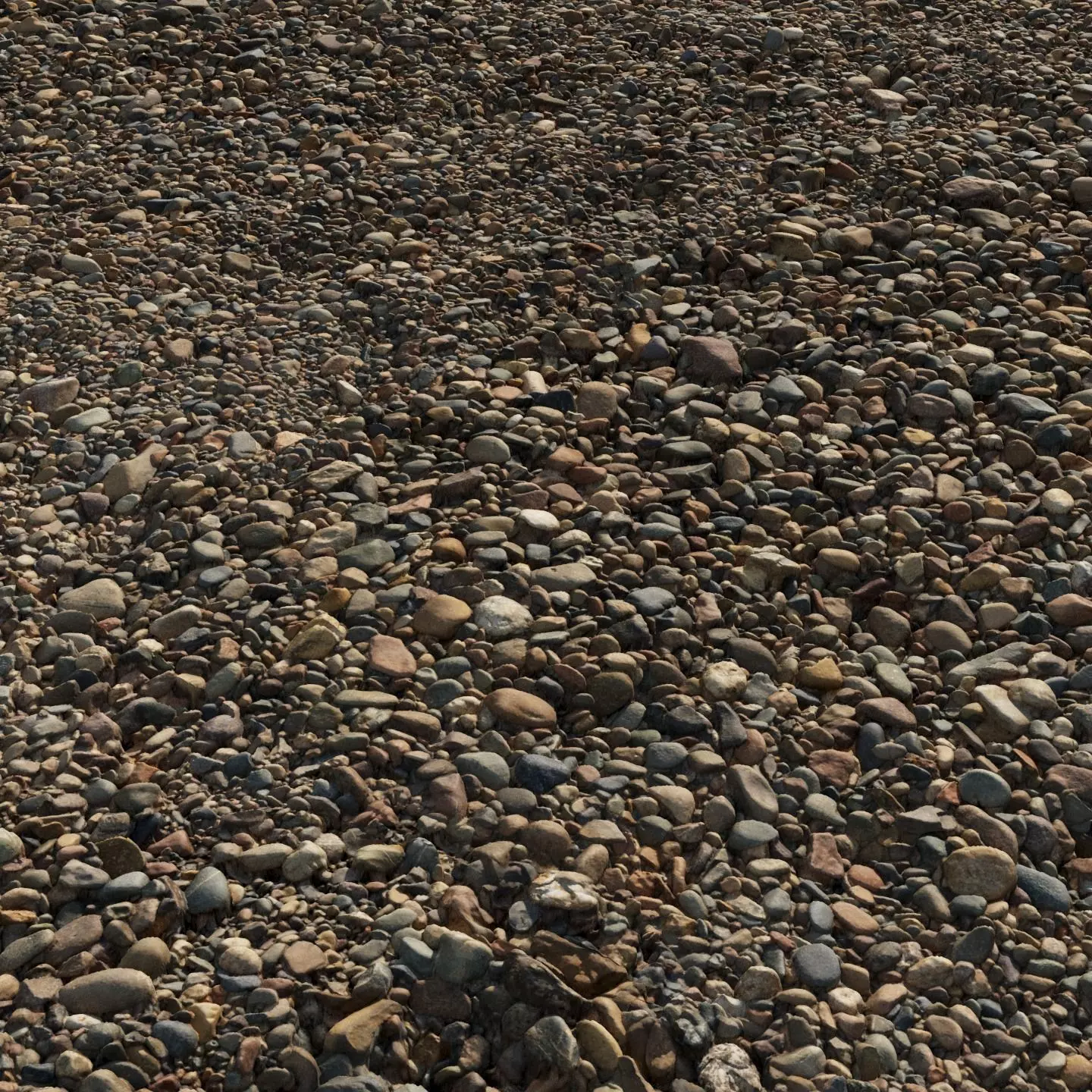 River gravel material 07 3D model_5