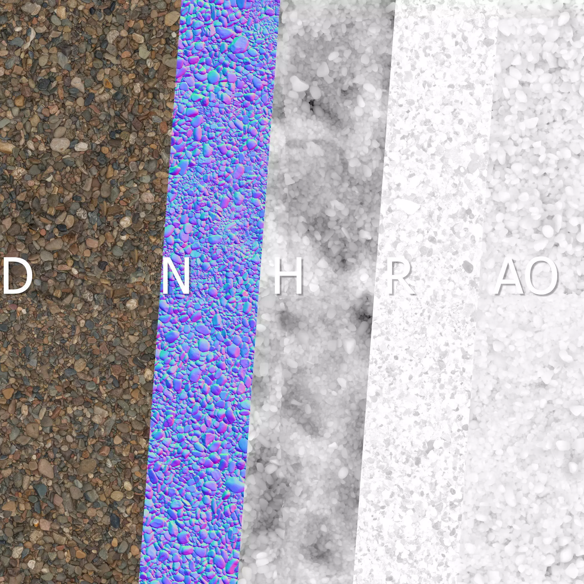 River gravel material 07 3D model_12