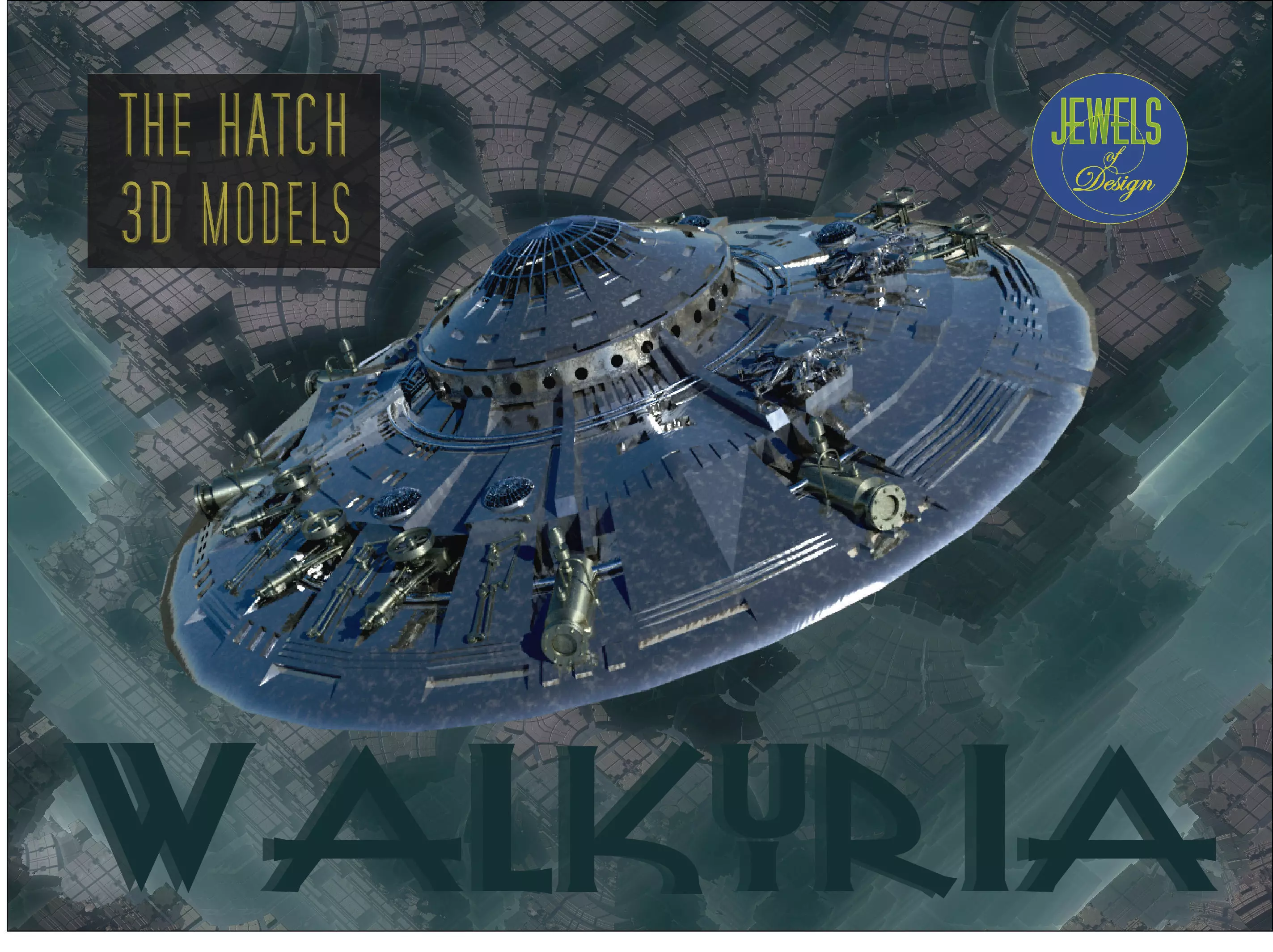 Dieselpunk airship The Walkyria 3D model_0
