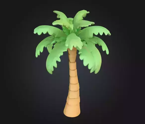 Tropical Palm Tree Low-poly 3D model